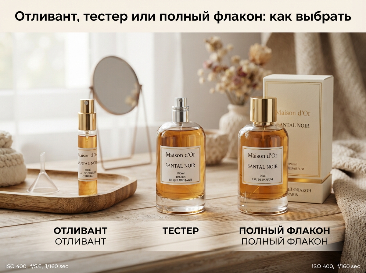 Отливант, тестер или полный флакон: как выбрать